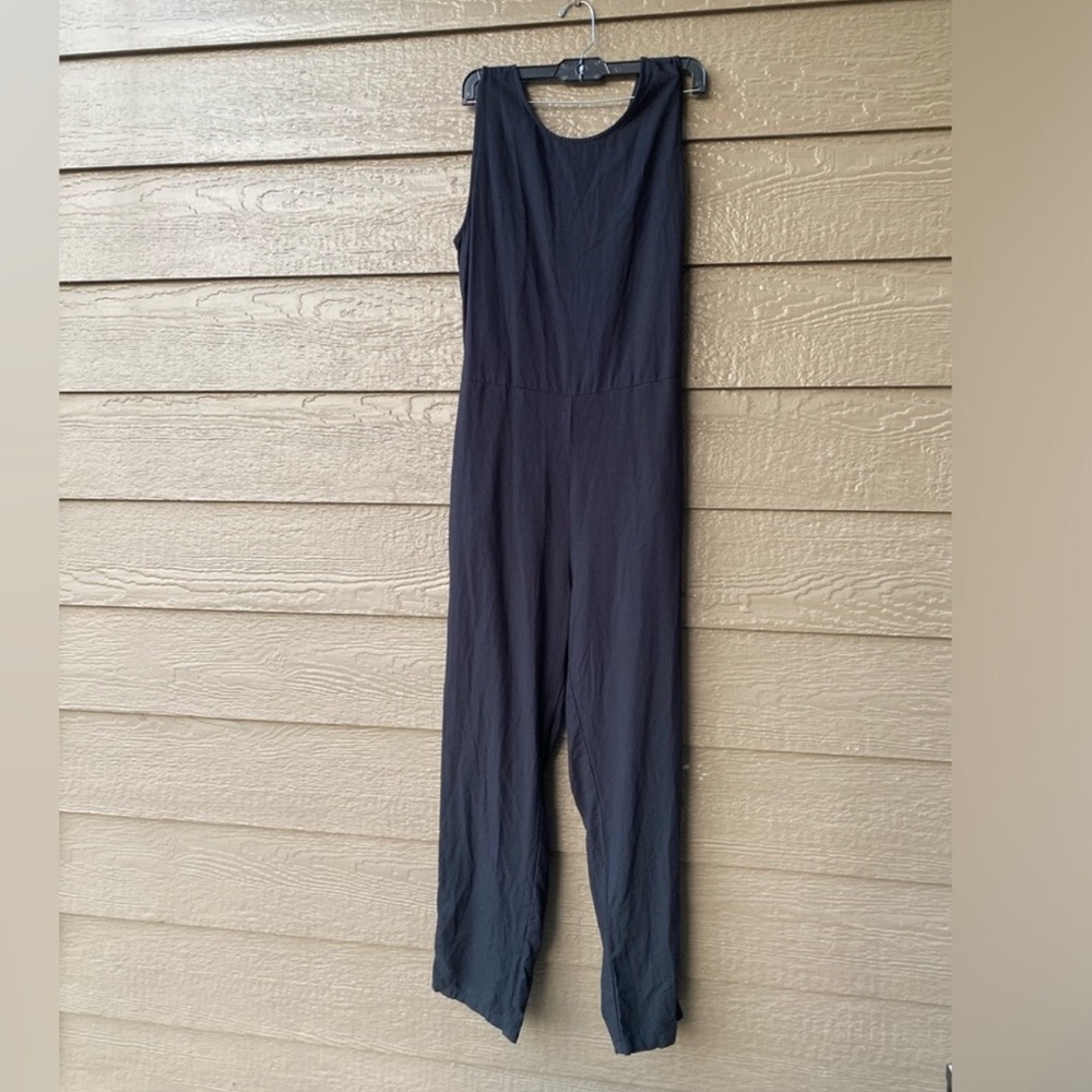 Marine Layer Tie Back Black Jumpsuit size M